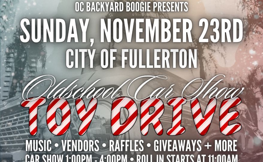 Backyard Boogie Toy Drive Car Show partial flyer 2025